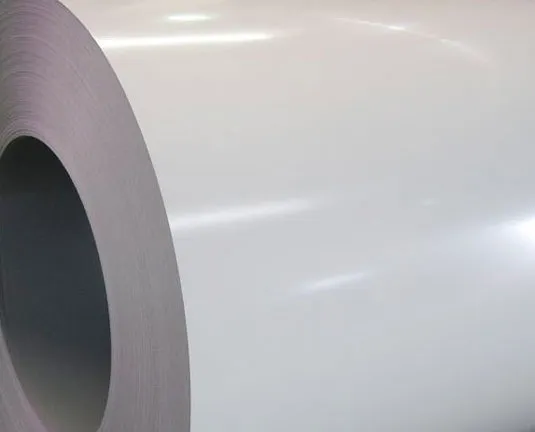 Bobina de chapa galvanizada com pintura branca